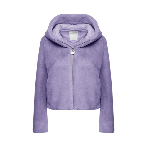 Censured Ecopelliccia Pelliccia Donna eco con zip e cappuccio Lilla A23-CENSUREDJWC043FRC3-70-XS - Francavilla Moda